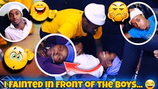 REVENGE PRANK 💔💔Fainting in front of my boyfriend and his brothers 😂😂😂 waliniombea😂😂 [upl. by Aleina]