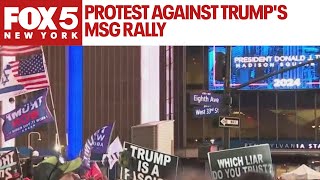 Protest against Trumps MSG rally [upl. by Mordecai]