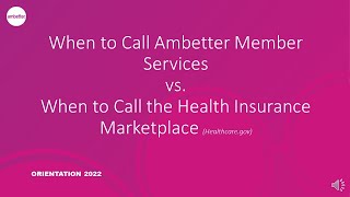 When to Call Ambetter vs When to Call the Health Insurance Marketplace [upl. by Bindman388]