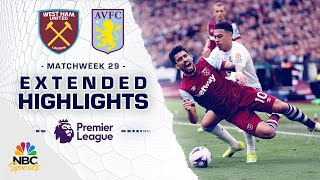 West Ham United v Aston Villa  PREMIER LEAGUE HIGHLIGHTS  3172024  NBC Sports [upl. by Hadeehuat]