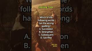 Spelling Time 474 spelling englishlearning englishvocabulary questions quiz [upl. by Tadeas]