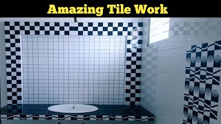 Amazing Tile Work ideas  Bath tile design  tile vanity design  tile design [upl. by Noyr]