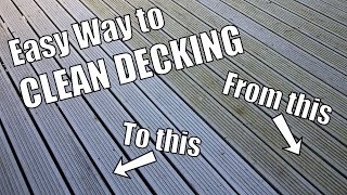 How to clean green algae  mould off Decking  Quickest and easiest way to clean Decking [upl. by Alie]