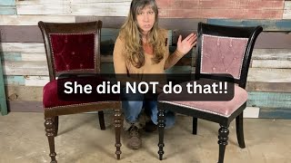 Painted VELVET  How to Refurbish an Old Velvet Chair [upl. by Thibaud942]