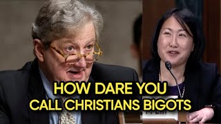 Sen Kennedy CLASHES with RADICAL Judicial Nominee for Calling Christians BIGOTS [upl. by Tomlinson]