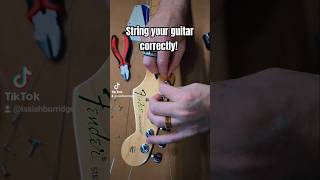 String your guitar correctly guitar guitartips guitarmaintenance didyouknow diy fender [upl. by Searby]