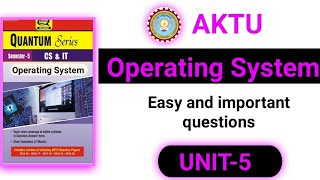 Operating System important questions unit 5 IO Management and Disk Scheduling Aktu [upl. by Madalena]