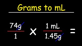 How To Convert Grams to Milliliters  g to mL [upl. by Winikka105]