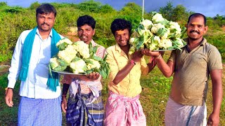 ಗೋಬಿ ಮಂಚೂರಿ ಕಿಲಾಡಿ cooking  village gobi manchuri cooking  cauliflower gobi manchuri  gobi recipe [upl. by Nnylahs]