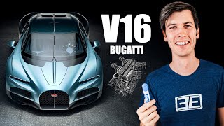 Bugattis Giant V16 Engine Is Insane  All The Tourbillon Details [upl. by Ardnuasac]