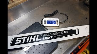 Chainsaw bar weights Lightweight bar comparison Redux [upl. by Jorrie]