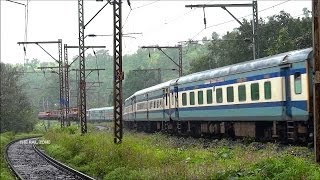 HYBRID LHB TRAIN  INDIAN RAILWAYS  12542 LTT GKP  SANT KABIR DHAM EXPRESS THULL GHAT KASARA [upl. by Crooks]