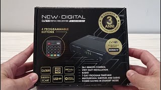 NEWDIGITAL T2 365 HD  recenzja tunera DVBT2 H265 HEVC [upl. by Dez807]