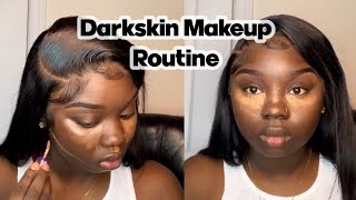 DETAILED DARKSKIN MAKEUP ROUTINE amp TIPS BRUTALLY HONEST [upl. by Kanal]