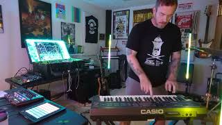 Improvised Jam  Modular Drumbrute Impact Casio CZ1000 and Guitar [upl. by Lucia]