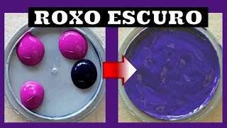 Cor Roxo escuro Como fazer [upl. by Humbert744]