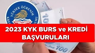 2023 KYK BURS VE KREDİ BAŞVURULARI [upl. by Murry]