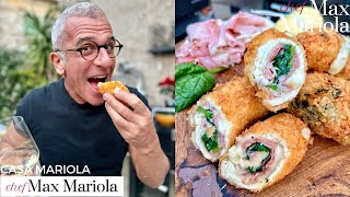 INVOLTINI di POLLO con PROSCIUTTO e FORMAGGIO impanati e FRITTI  Ricetta Chef Max Mariola [upl. by Borras]