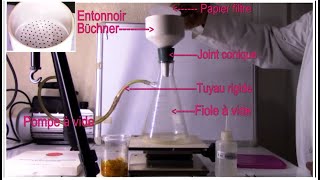 Extraction solide liquide Filtre de BÜchner Tronc commun [upl. by Tarra]