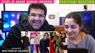 Pakistani Couple Reacts To Celebs amp Family Arrive At Anant Ambani Pre Wedding Bash  Ambani Wedding [upl. by Eehtomit]