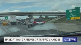 Navigating I37 and US 77 traffic changes [upl. by Setsero]