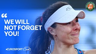 EMOTIONAL SCENES as Alizé Cornet completes her final professional match at the 2024 French Open 😪 [upl. by Nesbitt]