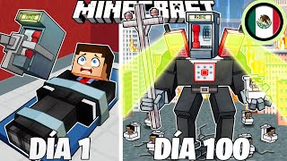 ¡Sobreviví 100 DÍAS como un PHONEMAN en Minecraft HARDCORE [upl. by Hanson995]