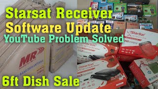 Starsat All Receiver Software Update and Solve Youtube not Working Problem 6ft dish sale [upl. by Anayi]