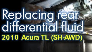 Replacing Rear Differential Fluid  Acura TL 4th gen SHAWD [upl. by Gordy948]