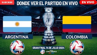 ⚽️Argentina vs Colombia⚽️Dónde Ver El Partido EN VIVOGran Final de la Copa América 2024 [upl. by Nemsaj533]