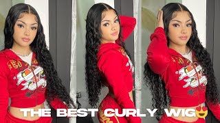 CURLY WIG INSTALL  THE BEST EARLY WINTER HAIR HD LACE LOOSE DEEP WAVE WIG  FT WIGGINS HAIR [upl. by Aicena]