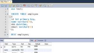 SQL Tutorial  9 Create Table Statement [upl. by Tory]