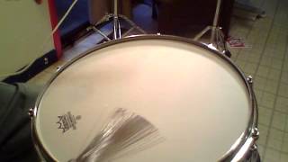 Slingerland 140 Aluminum Snare Demo Solo with brushes [upl. by Mohr]