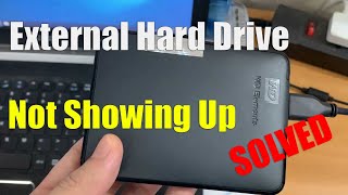 External Hard Drive Not Showing Up in My Computer  Windows 10 SOLVED [upl. by Attekram]