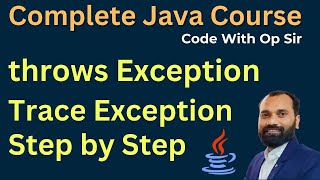 Exception 4 Throws Exception Method Tracing in Hindi [upl. by Lot388]