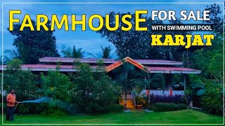 32 guntha farmhouse for sale With Swimming Pool in karjat Near Kadav9773181911 [upl. by Sileray]