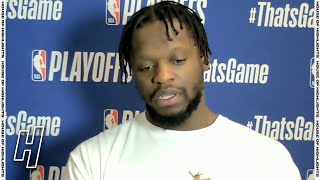 Julius Randle Talks About Getting Frustrated At Gallinari Postgame Interview  2021 Playoffs [upl. by Arndt134]