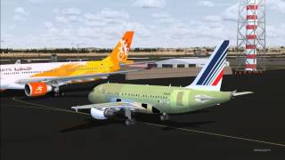 FSX Qatar Special Livery A330 Takeoff in Rome FCO [upl. by Spence519]