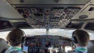 Transavia 737 Cockpit landing Malaga [upl. by Uehttam]