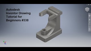 3d Part Design in Autodesk Inventor  338 Inventor Tutorial  Inventor Drawing tutorial Beginners [upl. by Llerot]