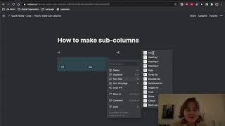 How to make sub columns in Notion  trick to make them even easier [upl. by Artied651]