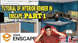 TUTORIAL OF INTERIOR RENDER IN ENSCAPE PART 1 [upl. by Oal]