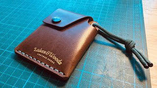 Making a leather wallet handmade leathercraft craft [upl. by Nilyad]