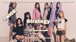 TWICE “Strategy feat Megan Thee Stallion” Line Distribution amp Color Coded Lyrics [upl. by Nemajneb503]