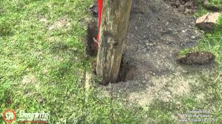 Strainrite  How to erect a fence post using the Post Hole Rammer and Fencing Spade [upl. by Pernick370]