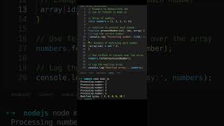 Efficient Array Processing with forEach in Nodejs [upl. by Fedirko]