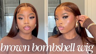 this is your sign to get a chocolate brown wig install tutorial with widows peak 😍  ft Alipearl [upl. by Meehan758]