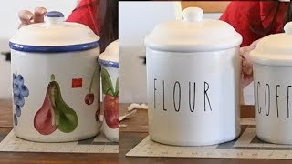 Raye Dunn Inspired Kitchen Canister Makeover [upl. by Arundell]