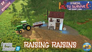 RAISING RAISINS  No Mans Land  Episode 28  Farming Simulator 22 [upl. by Drusie]