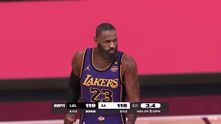 NBA 2K25 Gameday Mode  LAKERS vs SPURS FULL GAME HIGHLIGHTS [upl. by Zitvaa44]